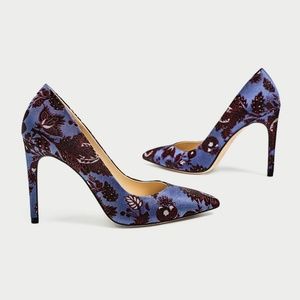 ZARA New Jacquard High Heels ~ Size 5